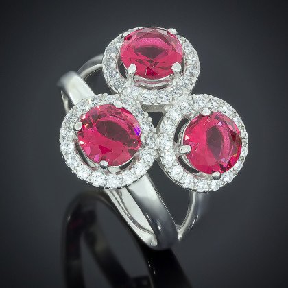 Перстень 565 альпініт гранат Rh Timofeev