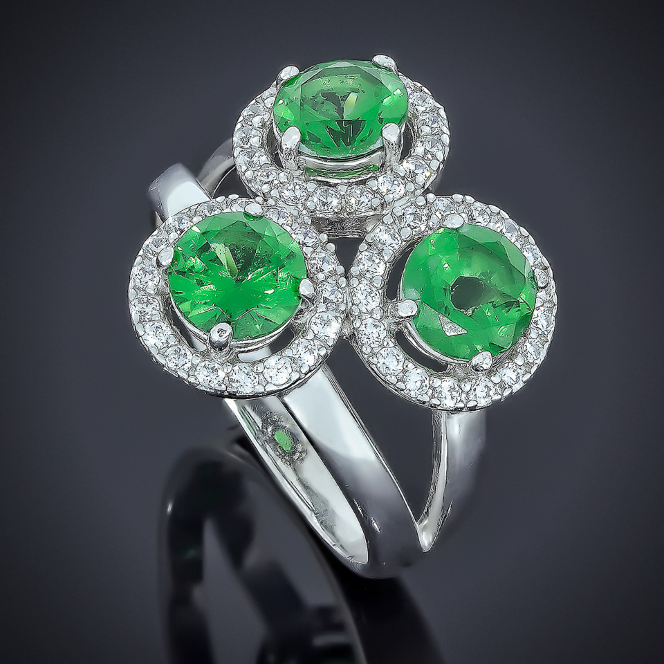 Перстень 565 альпініт смарагд Rh Timofeev