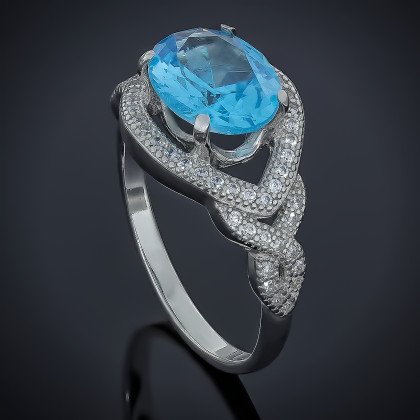 Перстень 553 альпініт блакитній Rh Timofeev