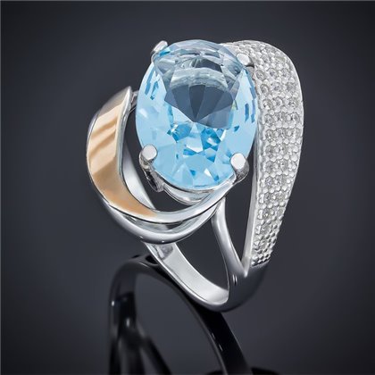 Перстень 509 альпініт блакитний Rh Timofeev