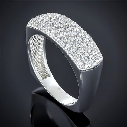 Перстень 505 цирконій білий Rh Timofeev