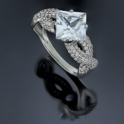 Перстень 512 цирконій білий Rh Timofeev