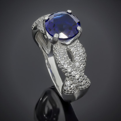 Перстень 512(2) аванюрин синій Rh Timofeev