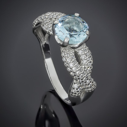 Перстень 512(2) альпініт блакитний Rh Timofeev