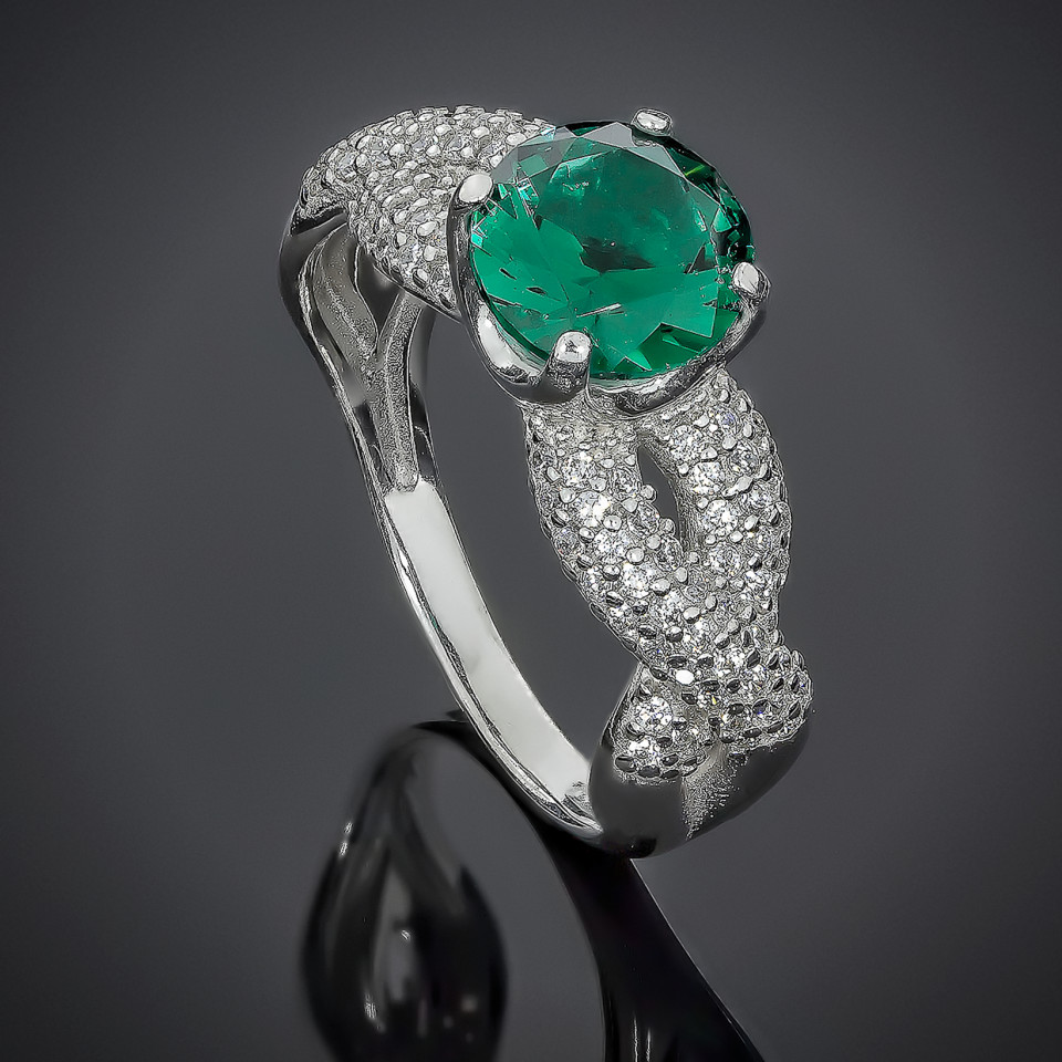 Перстень 512(2) альпініт зелений Rh Timofeev