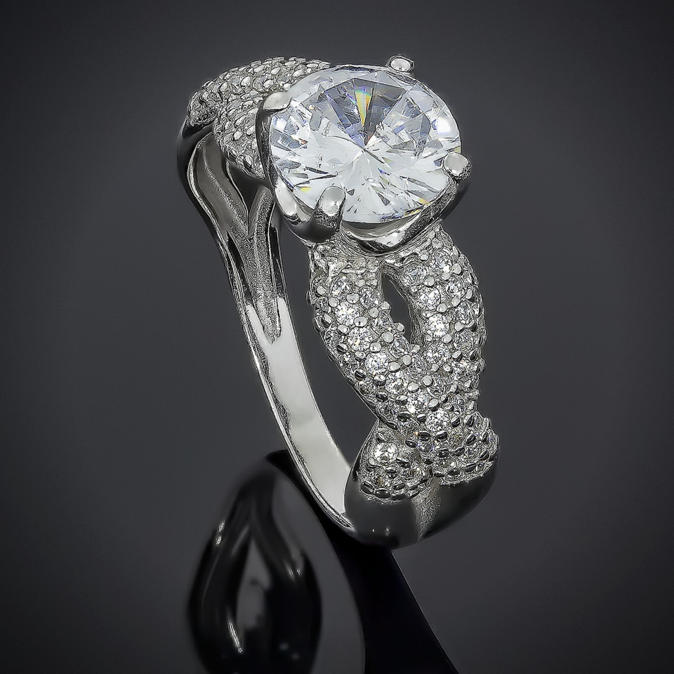 Перстень 512(2) кварц рожевий Rh Timofeev