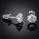 Сережки 002 цирконій swarovsky Rh