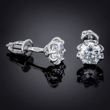 Сережки 002 цирконій swarovsky Rh Timofeev