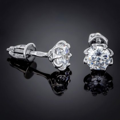 Сережки 002 цирконій swarovsky Rh Timofeev