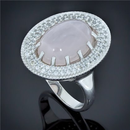 Перстень 476(2) кварц рожевий Rh Timofeev