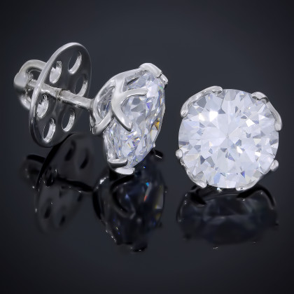 Сережки 009 цирконій білий Timofeev