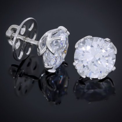 Сережки 009 цирконій білий Timofeev