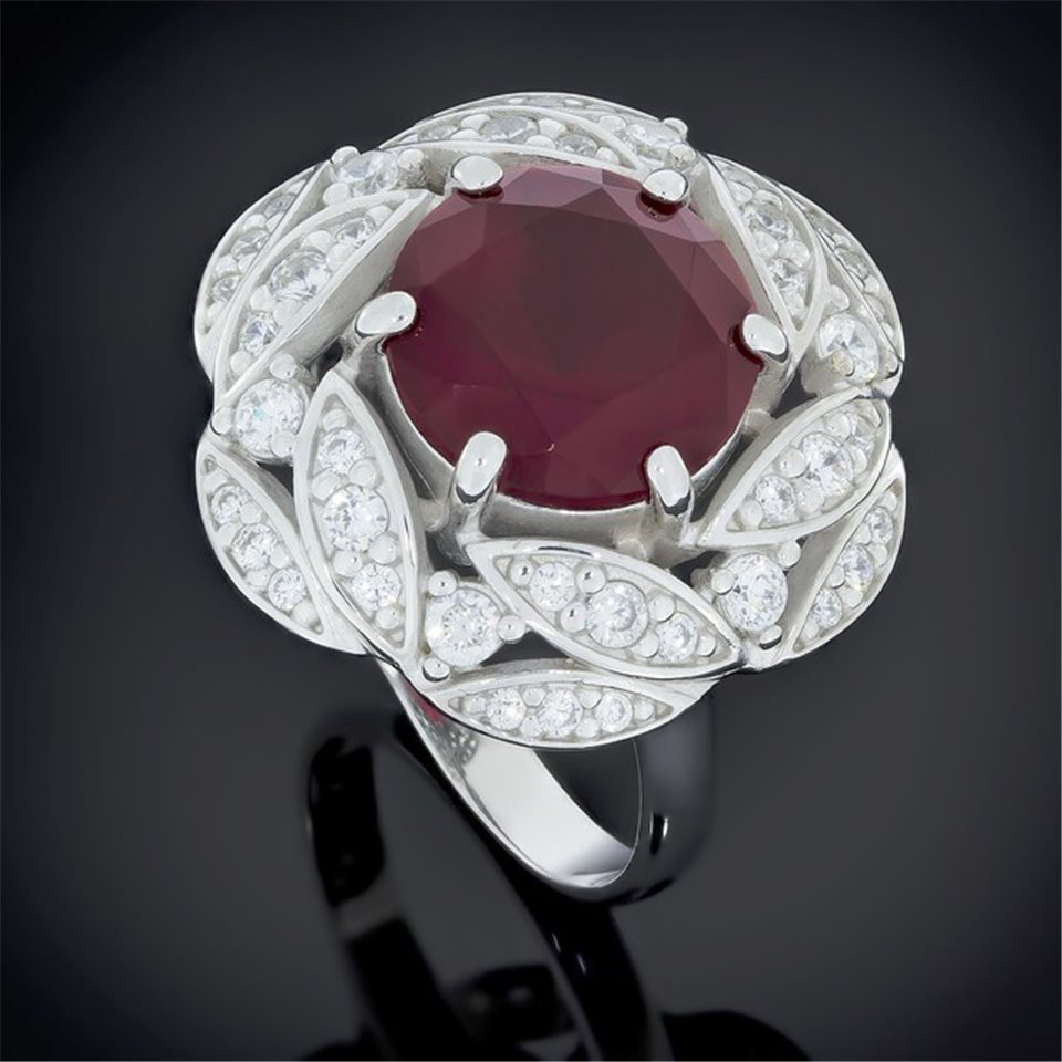 Перстень 454 альпініт червоний Rh Timofeev