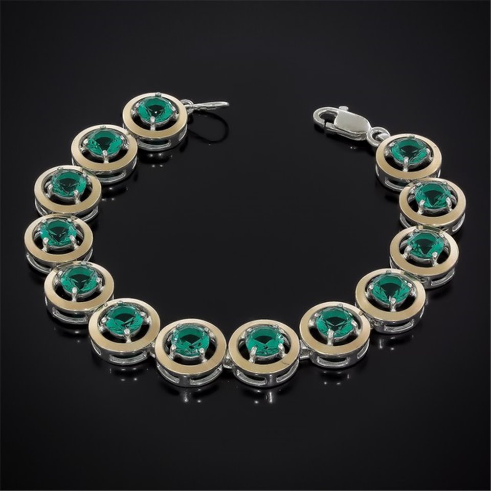 Браслет 606 (18/13) альпініт зелений Rh Timofeev