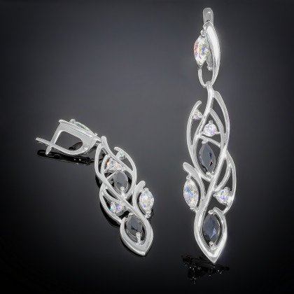 Сережки 029 хризоліт Rh Timofeev