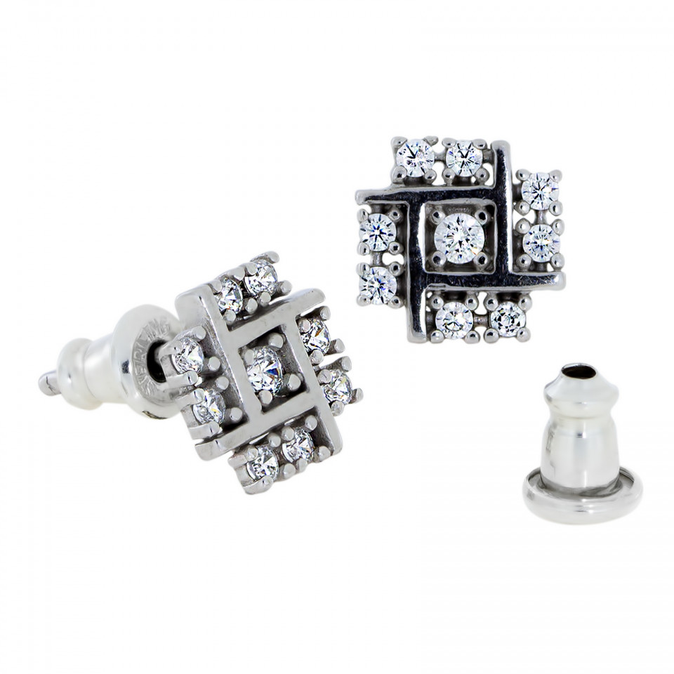 Сережки 032 чорні Rh Timofeev