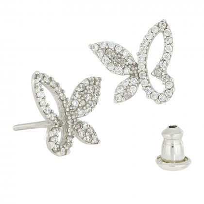 Сережки 039 цирконій білий Rh Timofeev