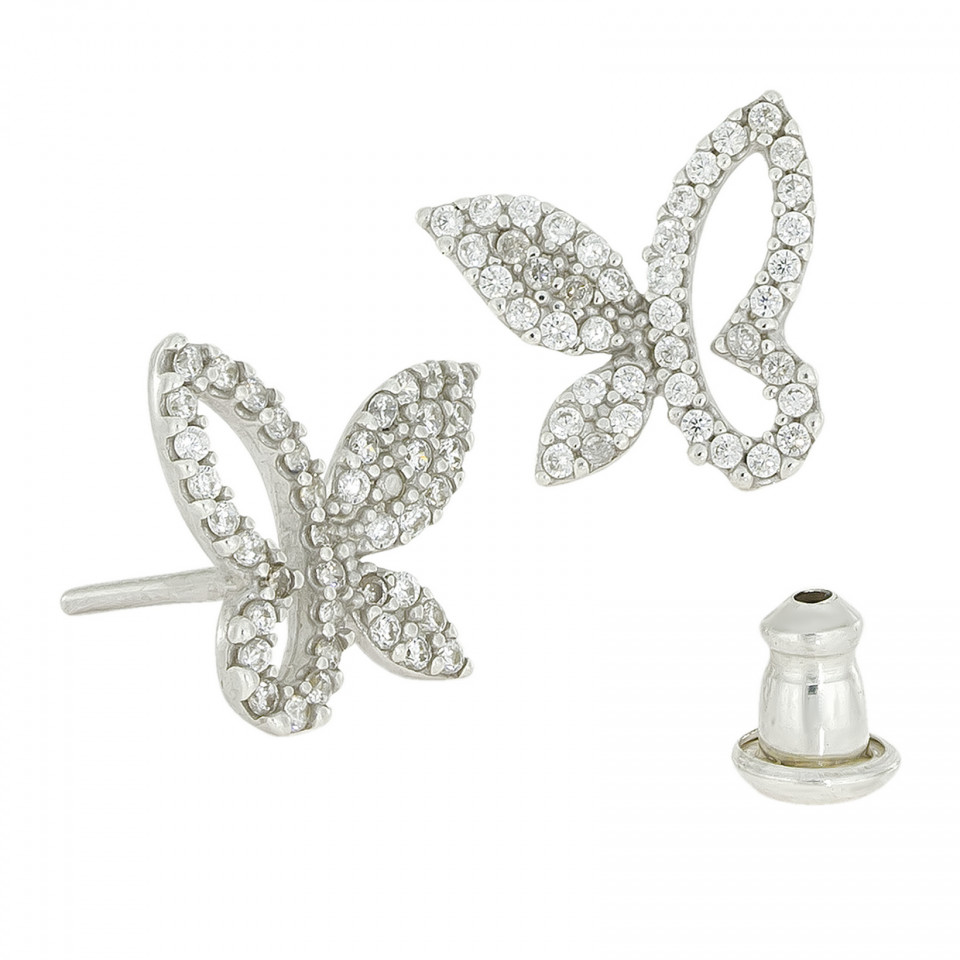 Сережки 039 цирконій білий Rh Timofeev