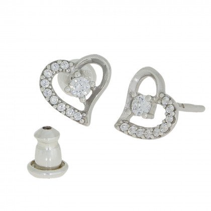 Сережки 046 цирконій білий Rh Timofeev