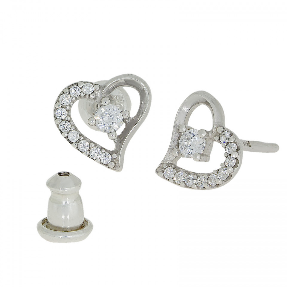 Сережки 046 цирконій білий Rh Timofeev