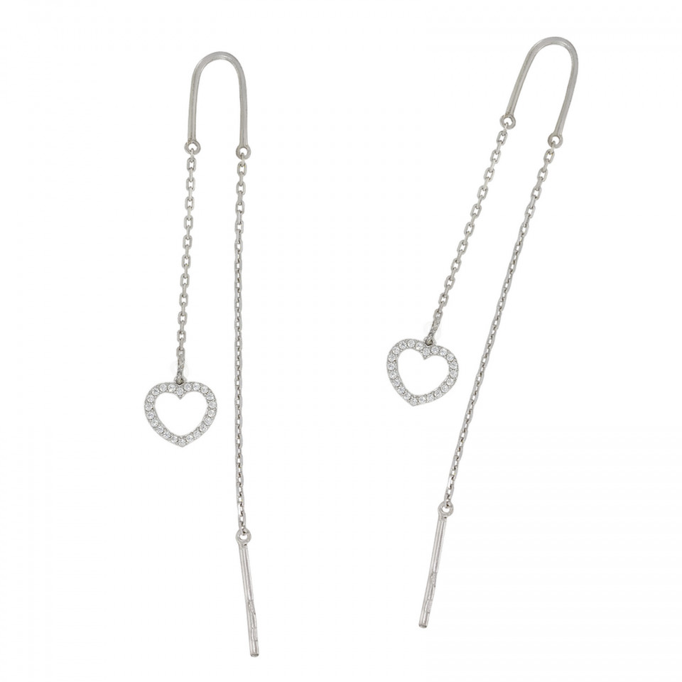 Сережки 1108(2) цирконій білий Rh Timofeev