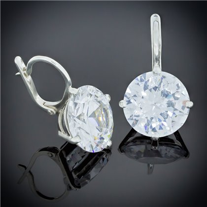 Сережки 129 білий д. Timofeev