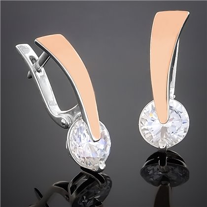 Сережки 149 альпініт молочно блакитний Rh Timofeev