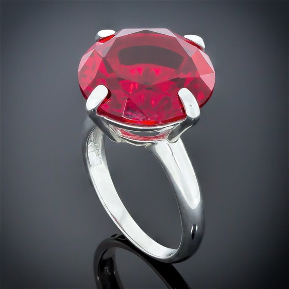 Перстень 129 альпініт червоний Rh Timofeev