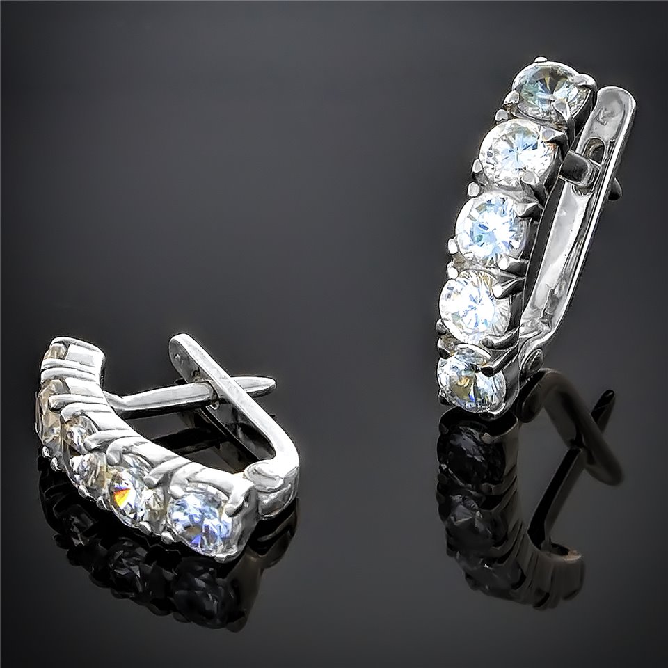 Сережки 157 бiлий Rh Timofeev