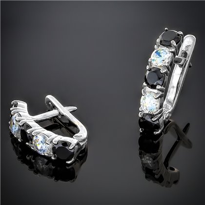 Сережки 157 чорний Rh Timofeev