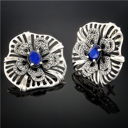 Сережки 161 альпініт синій Timofeev