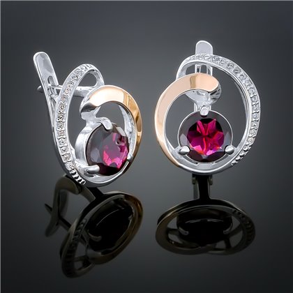 Сережки 192 альпініт червоний Rh Timofeev