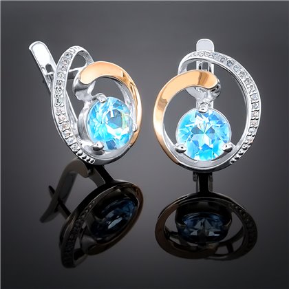 Сережки 192 альпініт синій Rh Timofeev