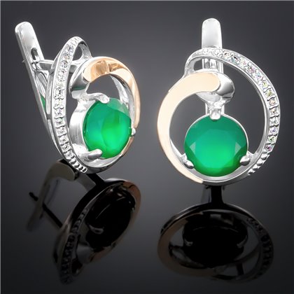 Сережки 192 альпініт смарагд Rh Timofeev