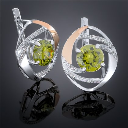 Сережки 194 альпініт зелений Rh Timofeev