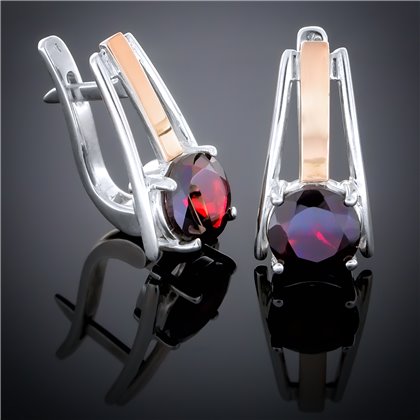 Сережки 202 цирконій бiлий Rh Timofeev