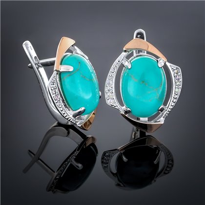 Сережки 207 янтарь зелений Rh Timofeev