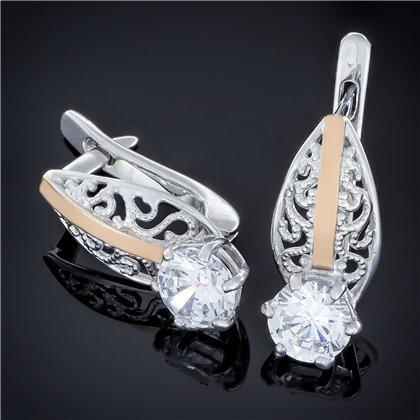 Сережки 503 топаз Rh Timofeev