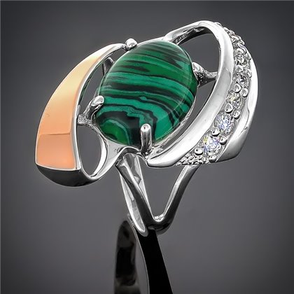Перстень 32 малахіт імітація (2) Rh Timofeev