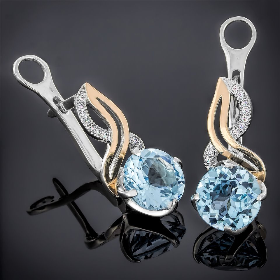 Сережки 504 аметист Rh Timofeev