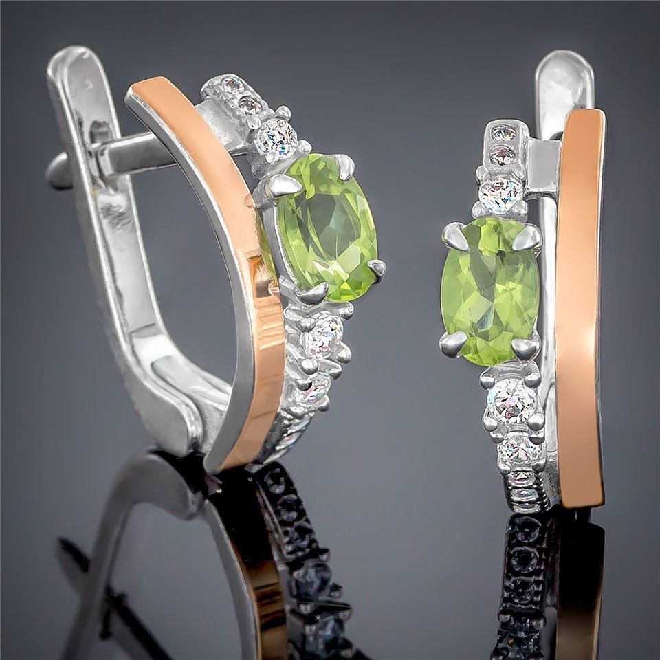 Сережки 491 топаз Rh Timofeev