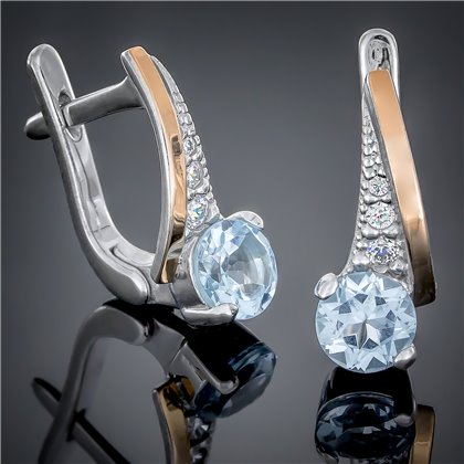 Сережки 482 альпініт синій Rh Timofeev