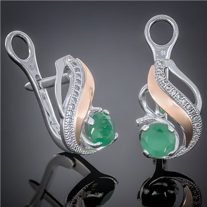 Сережки 420 хризоліт Rh Timofeev