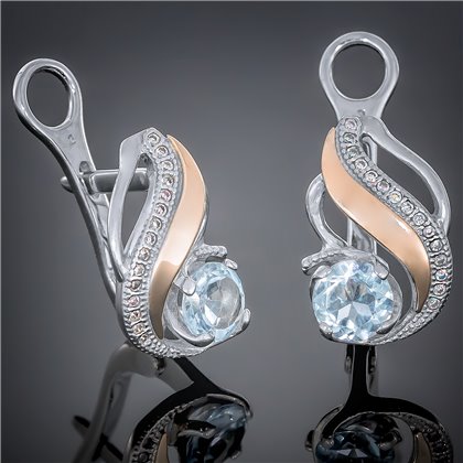 Сережки 420 альпініт блакитний Timofeev