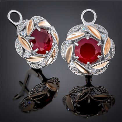 Сережки 419 гранат Rh Timofeev