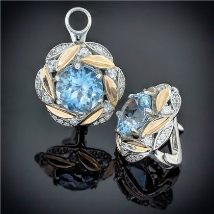 Сережки 419 альпініт блакитний Rh Timofeev