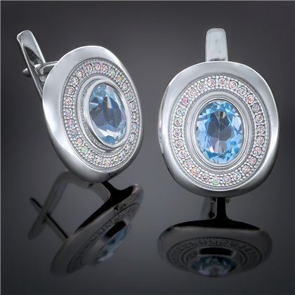 Сережки 415 альпініт синій Rh Timofeev