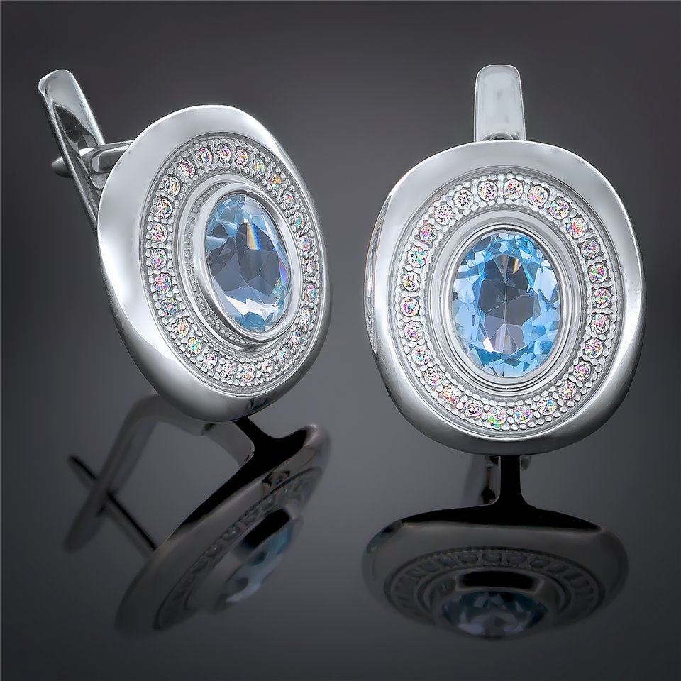 Сережки 415 альпініт синій Rh Timofeev