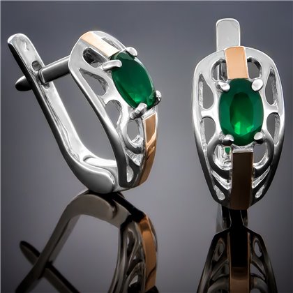 Сережки 414 хризоліт Rh Timofeev