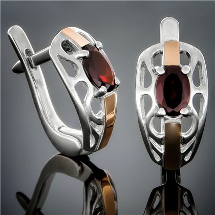 Сережки 414 альпініт червоний Rh Timofeev